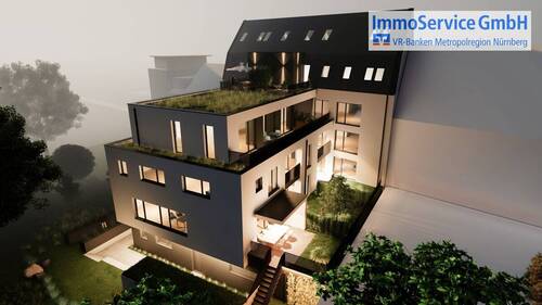 Visualisierung Nacht Ansicht oben - Optimal geschnittene 2-Zimmer-Eigentumswohnung, mit sonniger Südwest-Loggia, in St. Johannis.
