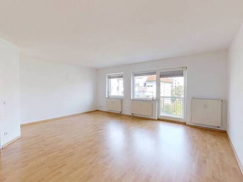 Ansicht I: Wohn- und Esszimmer - ** Umgeben vom Paunsdorfer Wäldchen: Schicke 2-Zimmer-Wohnung mit GARAGENSTELLPLATZ im Osten von Leipzig **