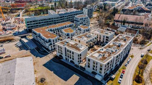 Blick auf die Spöttinger Höfe - 3 Zimmer Etagenwohnung in Landsberg am Lech