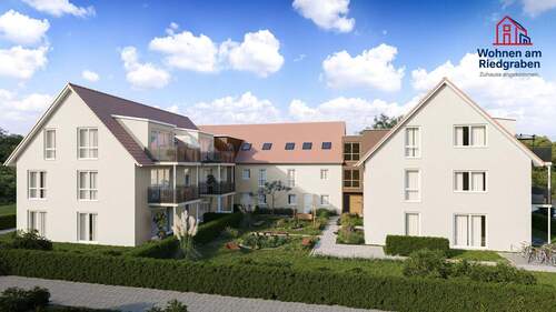 Blick in die grüne Mitte (unverbindliche Visualisi - 3 Zimmer Terrassenwohnung zum Kaufen in Michelfeld