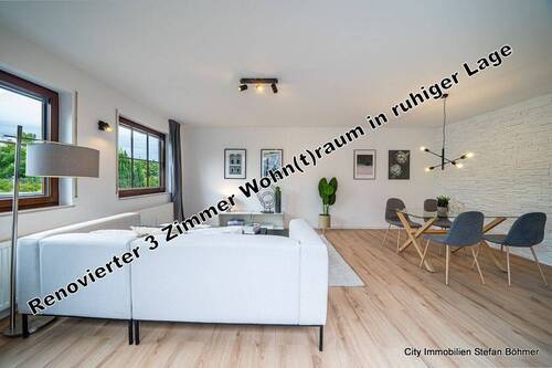 Wohnzimmer - Vollständig renovierter 3 Zimmerwohn(t)raum mit Terrasse und eigenem Garten
