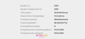 Energieausweisdaten Haus 3 - 