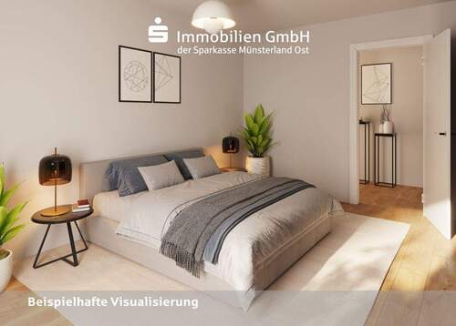 Schlafzimmer - 2 Zimmer Etagenwohnung zum Kaufen in Münster