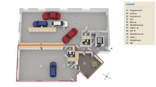 Visualisierung Hallenbereich - Halle in Bad Neuenahr-Ahrweiler zur Miete