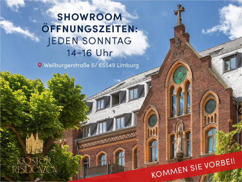 Klosterresidenzen_header_showroom - Neubau - Erstbezug: Sonnige 2-Zimmer-Neubau-Wohnung in toller Lage im Limburg - Südbalkon