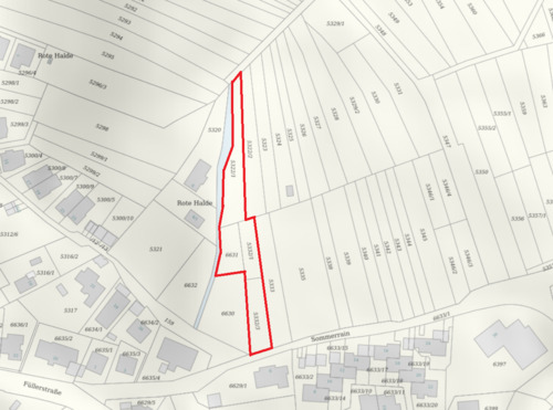 Flurkarte - Großzügiges Freizeitgrundstück im Außenbereich von Gerlingen