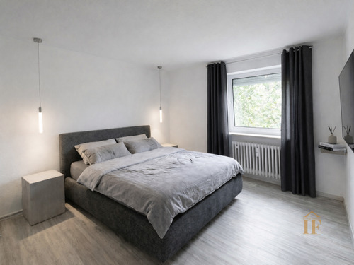 Schlafzimmer visualisiert - Etagenwohnung mit 86,00 m&sup2; in Geretsried zum Kaufen