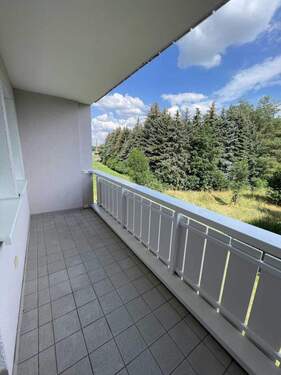 Balkon - Naundorf, OT Hof...Grün soweit das Auge reicht und Balkon!