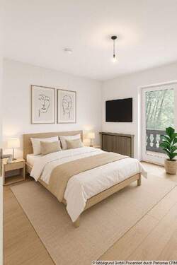 Visualisierung Schlafzimmer - 2 Zimmer Etagenwohnung in Bad Wiessee
