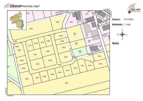 Lageplan Zweifamilienhaus Partenheim - 