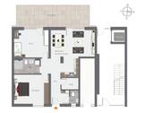 Grundriss Wohnung A 0.5 - 3 Zimmer Etagenwohnung zur Miete in Ravensburg