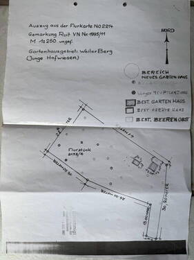 Lageplan des Grundstücks - 
