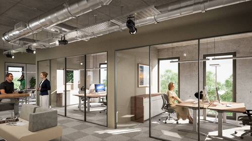 Büro Visualisierung - 1 Zimmer Büro in Krefeld