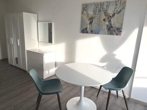Neu und sehr geschmackvoll möbliert - Business-Wohnen - Neu und sehr geschmackvoll möbliertes 1 Zimmer-Appartement mit Balkon im 8. OG (Aufzug), Außenstellplatz o. TG-Stellplatz optional