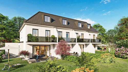 Gartenansicht - *** Der Traum vom Eigenheim *** hochwertiges Reihenmittelhaus mit modernster Haustechnik ***