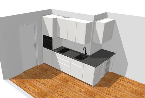 Küche mit Geräten - Etagenwohnung mit 34,00 m² in Leipzig zur Miete