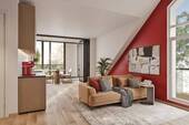 Innenvisualisierung Dachgeschoss - Etagenwohnung mit 79,30 m² in Frankfurt am Main zum Kaufen