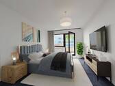 Schlafzimmer grafisch bearbeitet - Etagenwohnung mit 82,00 m² in Schönaich zum Kaufen