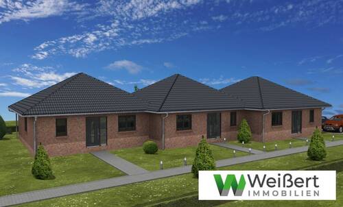 Ansicht 1 - Neubau - Effizienzhaus 40 Wohnen bis ins hohe Alter! 3-Zimmer-Endreihenhaus im schönen Kremperheide