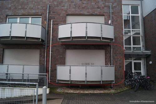 Ansicht hinten Balkon - 1 Zimmer Etagenwohnung zum Kaufen in Osnabrück