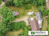 Vogelperspektive - Seltene Chance - 2.200 m² Grundstück mit Wohnhaus und zusätzlicher Bebauungsoption!