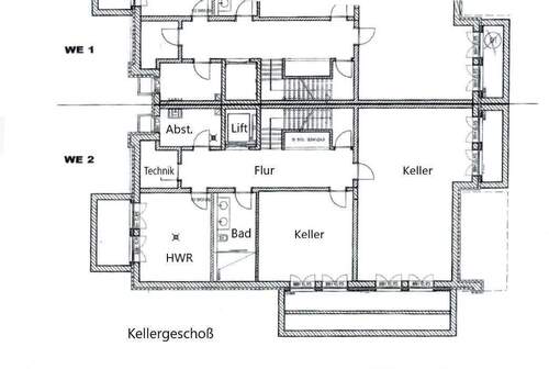 Raumaufteilung - Kellergeschoß - 