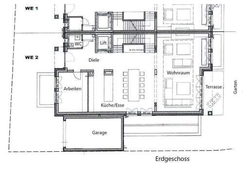 Raumaufteilung - Erdgeschoß - 