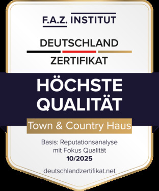 FAZ-Siegel_Hoechste Qualitaet_2025_Town & Country Haus - 