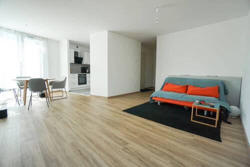 Wohnzimmer - Etagenwohnung mit 74,20 m&sup2; in Düsseldorf zur Miete