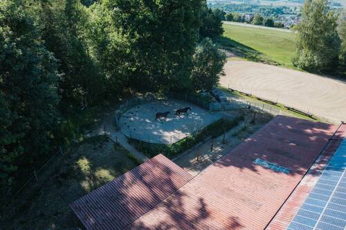 Ranch Eichendorf Roundpen Ansicht oben - 
