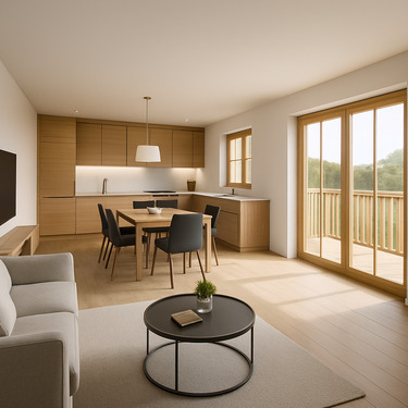 Küche / Visualisierung - 2 Zimmer Etagenwohnung zum Kaufen in Uffing am Staffelsee