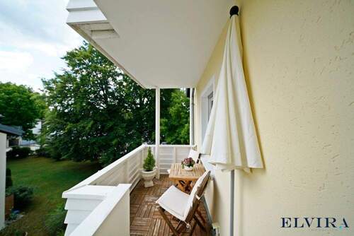 Ostbalkon - ELVIRA - Grünwald: Elegante, voll möblierte 5-Zimmer-Wohnung in Bestlage von Grünwald