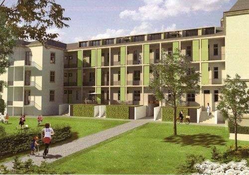 Objektansicht (Rückansicht) - Etagenwohnung mit 61,20 m&sup2; in Dresden zur Miete