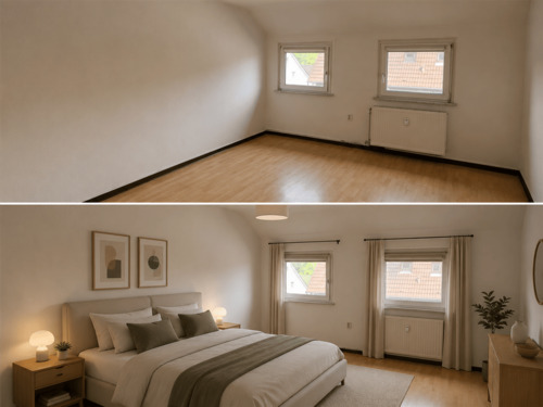 Schlafzimmer - virtually staged - 