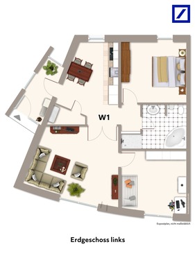 Erdgeschoss links (W1) - 