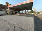 Tankstelle-Außenansicht-links - Halle in Hessisch Lichtenau