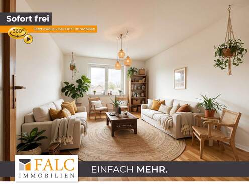 Wohnzimmer - (KI generiert) - Gepflegte 3-Zimmer-Wohnung zum Wohlfühlen