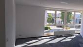 Wohnzimmer - große Fensterfront - 2 Zimmer Etagenwohnung zum Kaufen in Leipzig