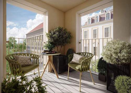 Loggia - 4.1.1 Traumhafte 4-Zimmer-Neubauwohnung mit Loggia im pulsierenden Herzen Dresdens!