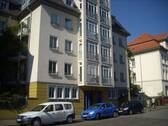 WE 20 Straßenansicht - Stieglitzstraße in Schleußig: Vermietete hübsche 2-R-WE mit Balkon, Aufzug und Tiefgarage