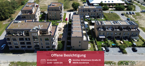 offene Besichtigung Heidecarreé.png - vermietete 2-Zi. Whg. mit separater Küche inkl. Tiefgaragenstellplatz