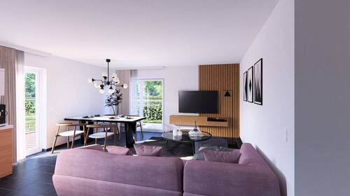 Modernes Wohnzimmer - Einfamilienhaus mit 142,30 m&sup2; in Wilsdruff zum Kaufen