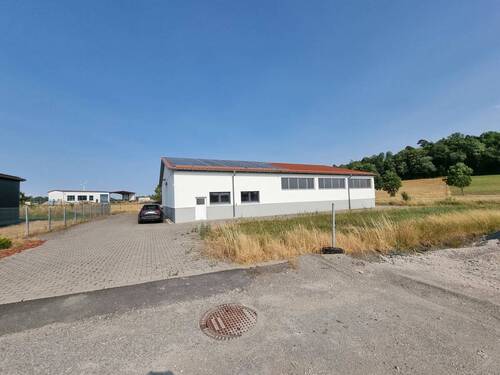 Halle außen - Kreßberg Lagerhalle für private Nutzung zum Kauf