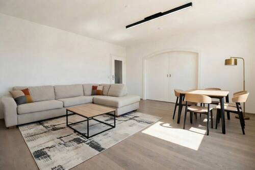 Wohnzimmer (KI-generiert) - 3 Zimmer Etagenwohnung zum Kaufen in Mühlheim am Main