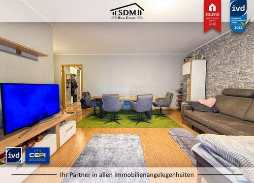 01_Wohnzimmer.jpg - FAMILIENFREUNDLICH: Erdgeschosswohnung mit Terrasse in Wiesental