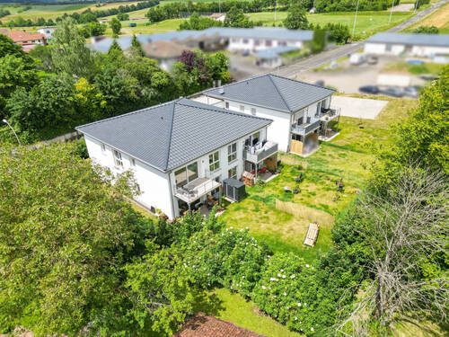 Luftbild Süd Ost - Mehrfamilienhaus, Wohnhaus in Bad Kissingen