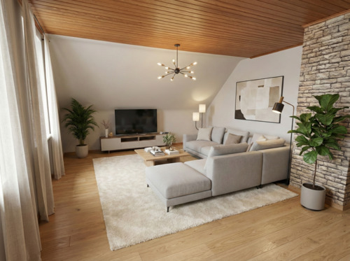 Wohnzimmer Obergeschoss (KI-Visualisierung) - 