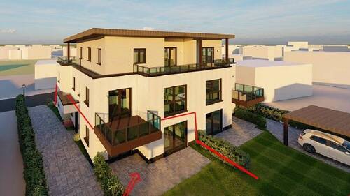 Bild 1 - Süd-Westlage Neubau Erstbezug mit toller Terrasse und kleinem Grundstück - 5 ETW Horhausen!