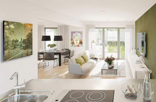 TopTen - Wohnzimmer - 7 Zimmer Reihenmittelhaus zum Kaufen in Frankfurt am Main