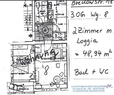 Bild 1 - 2 Zimmer Etagenwohnung zur Miete in Berlin